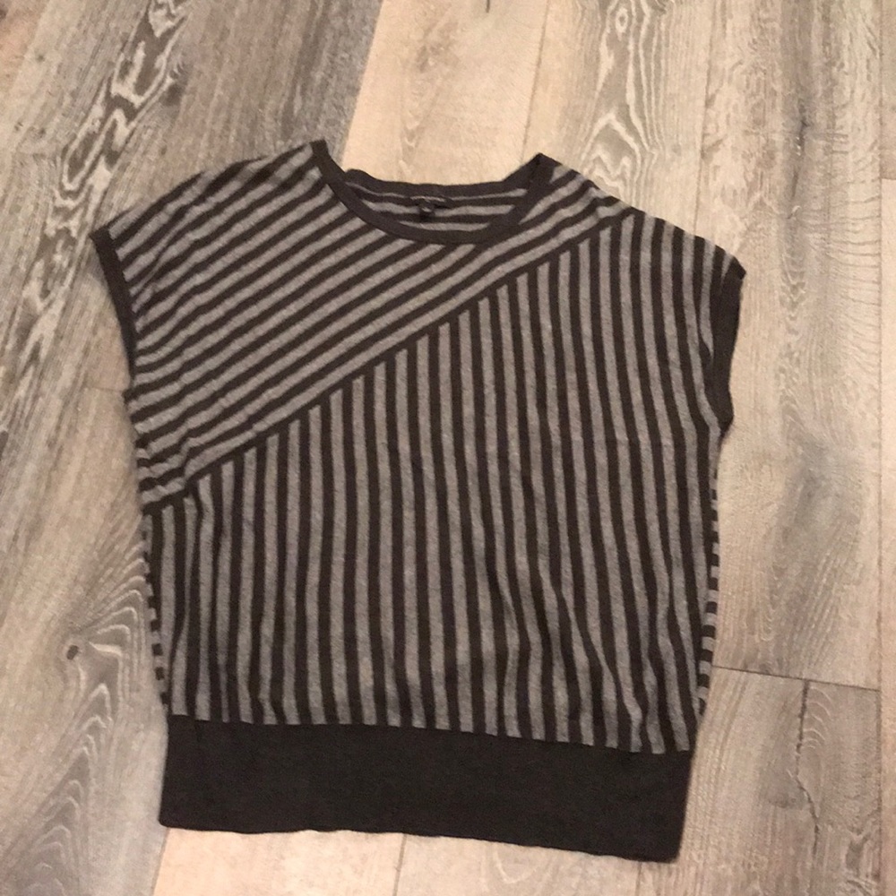 Banana Republic Gray Striped Sweater